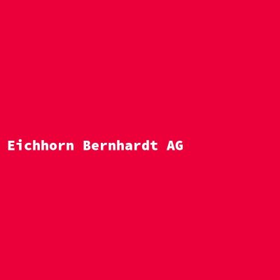 Hersteller: Eichhorn Bernhardt AG