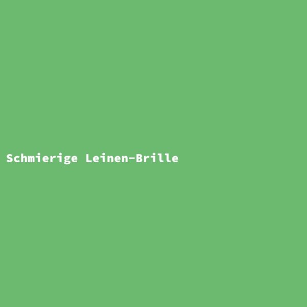 Schmierige Leinen-Brille