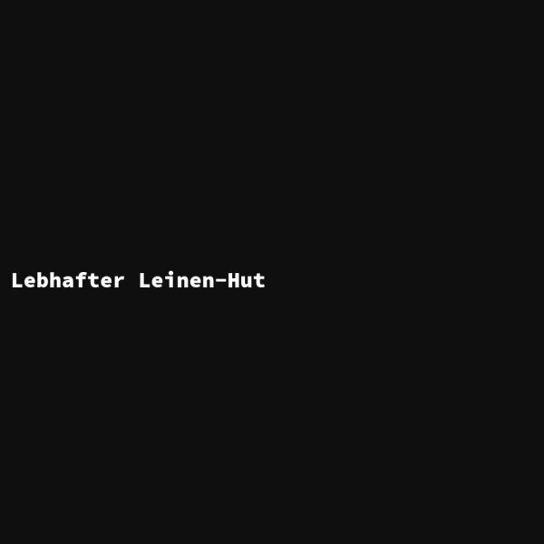 Lebhafter Leinen-Hut