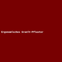 Ergonomisches Granit-Pflaster