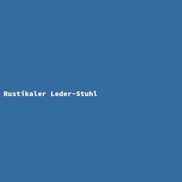 Rustikaler Leder-Stuhl